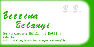 bettina belanyi business card